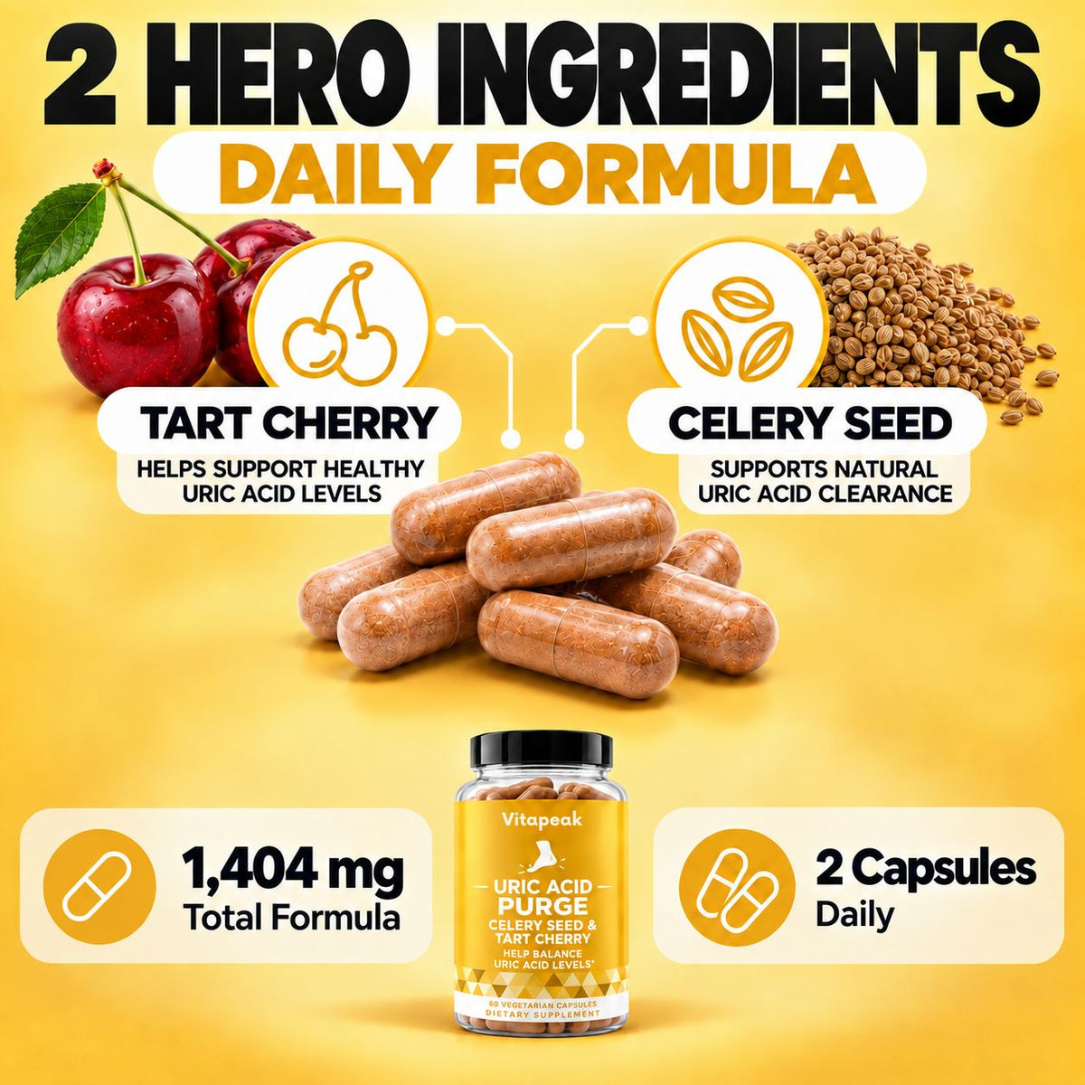 Vitapeak® Uric Acid Cleanse Capsules